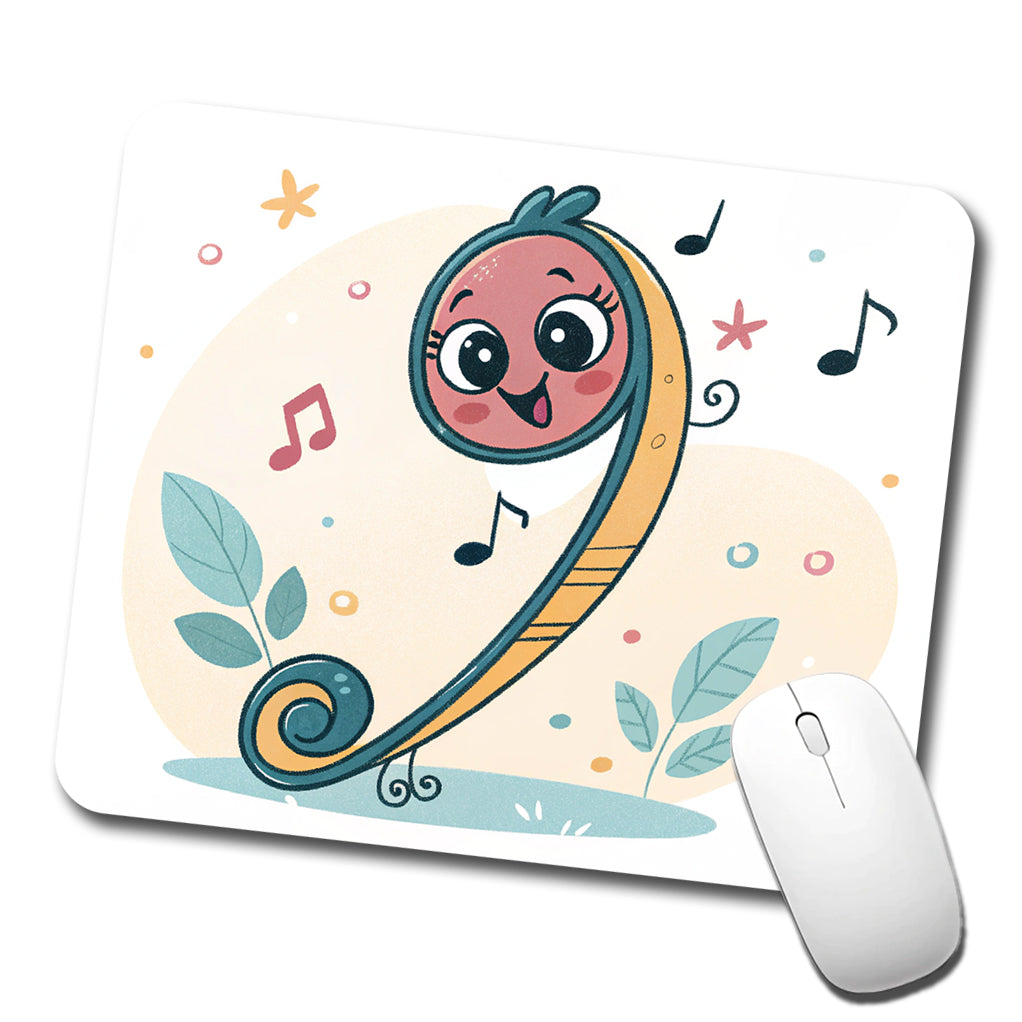 Kawaii Bass Music Cute Low Profile Mouse Pad Mat