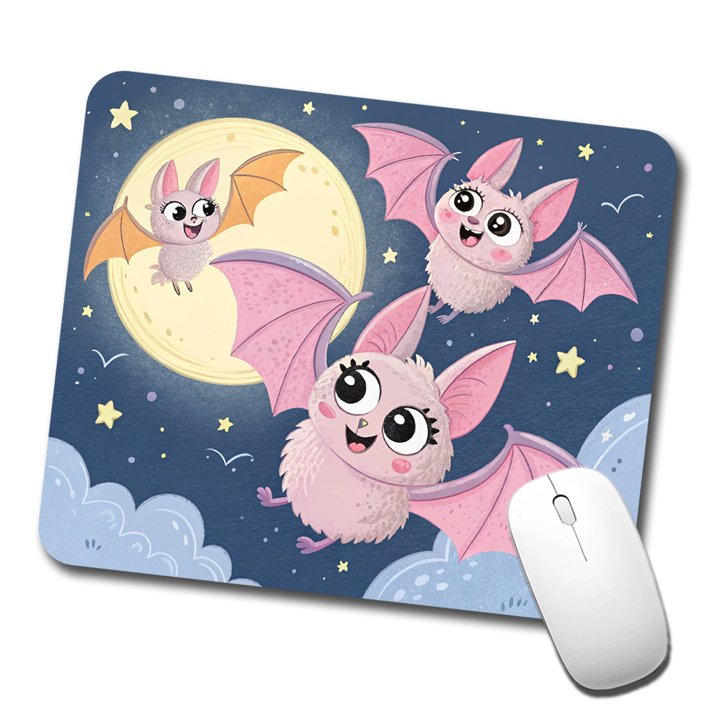 Kawaii Bats Low Profile Mouse Pad Mat
