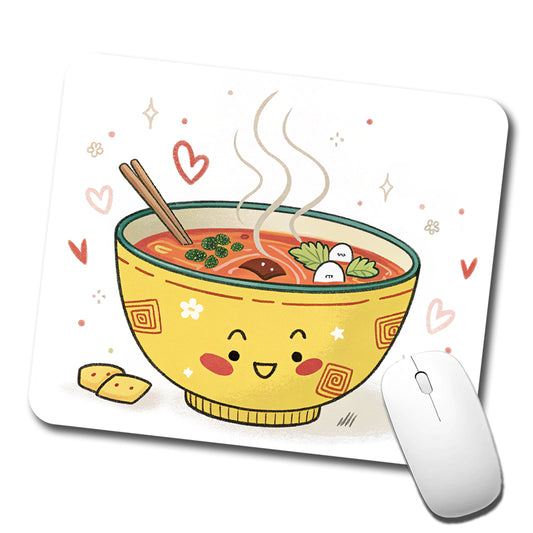 Kawaii Bowl Of Soup Low Profile Mouse Pad Mat