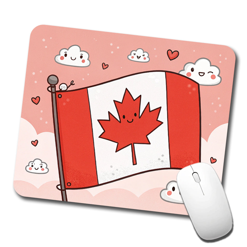 Kawaii Canada Flag Low Profile Mouse Pad Mat