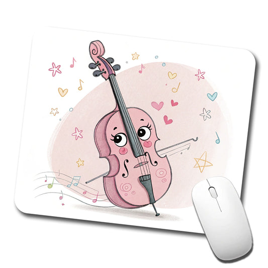 Kawaii Cello Music Low Profile Mouse Pad Mat