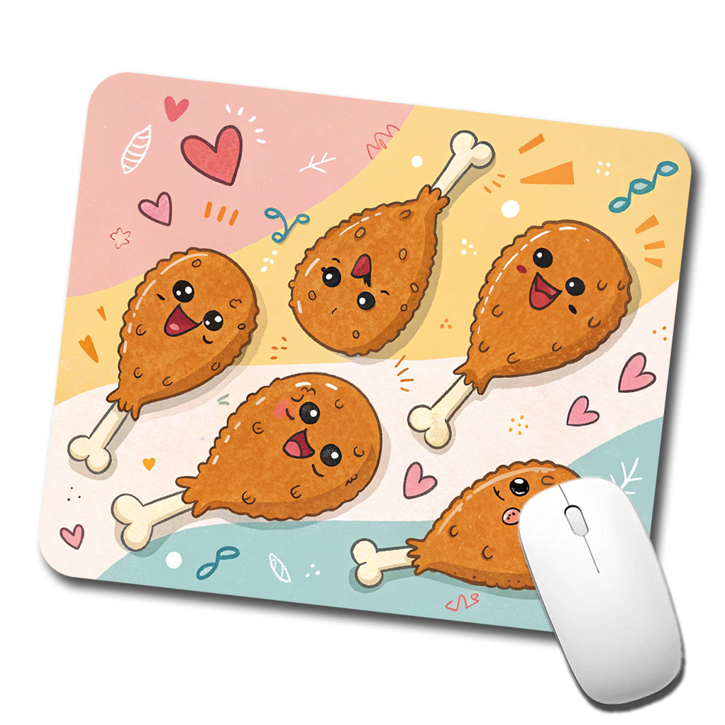 Kawaii Chicken Drumsticks Low Profile Mouse Pad Mat