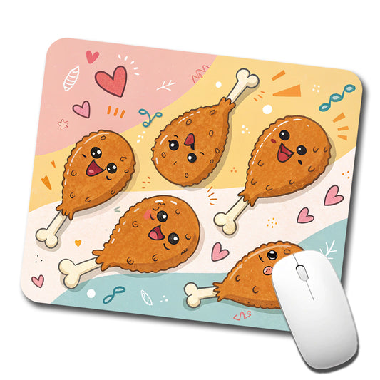 Kawaii Chicken Drumsticks Low Profile Mouse Pad Mat