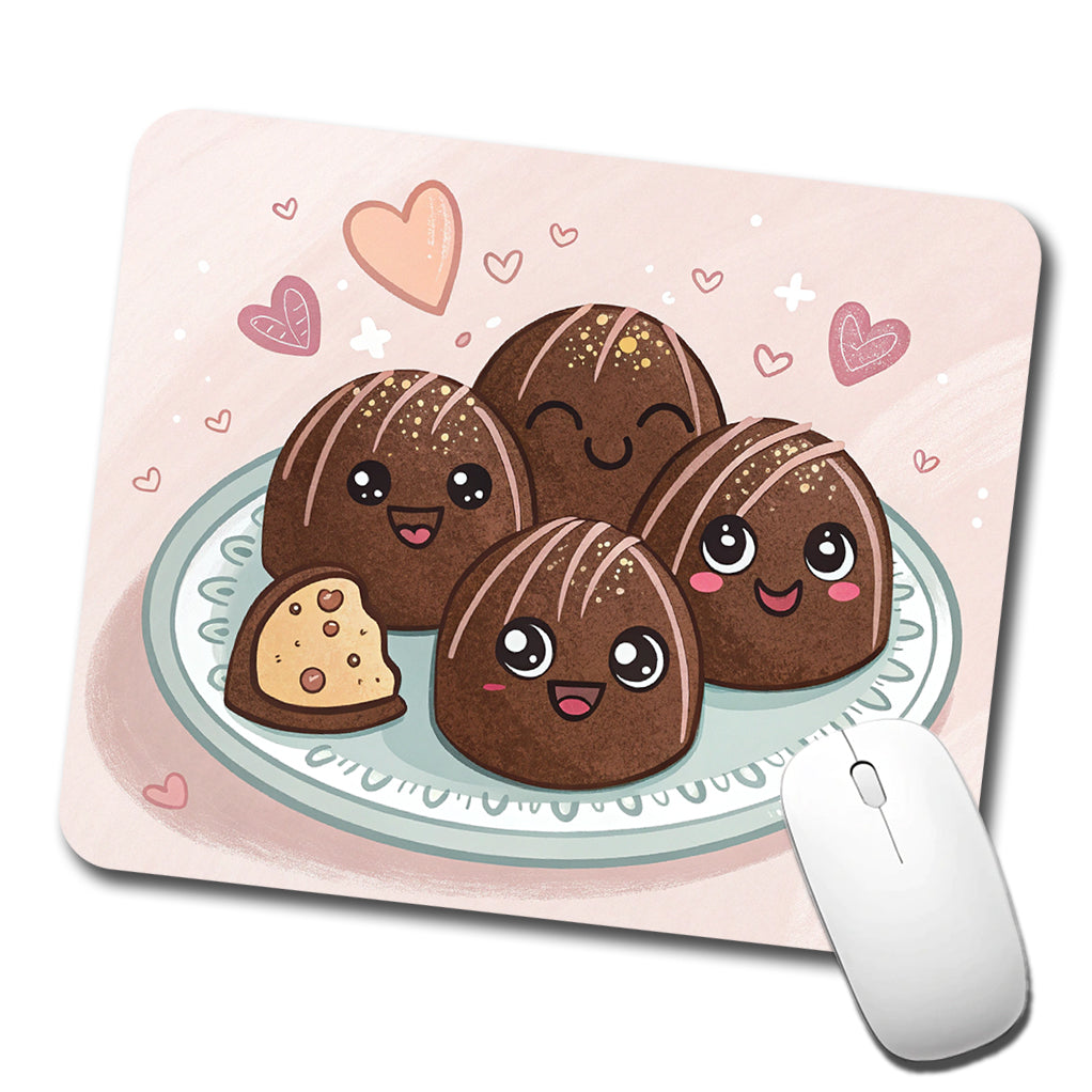 Kawaii Chocolate Truffles Low Profile Mouse Pad Mat