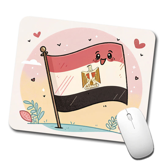 Kawaii Egypt Flag Low Profile Mouse Pad Mat