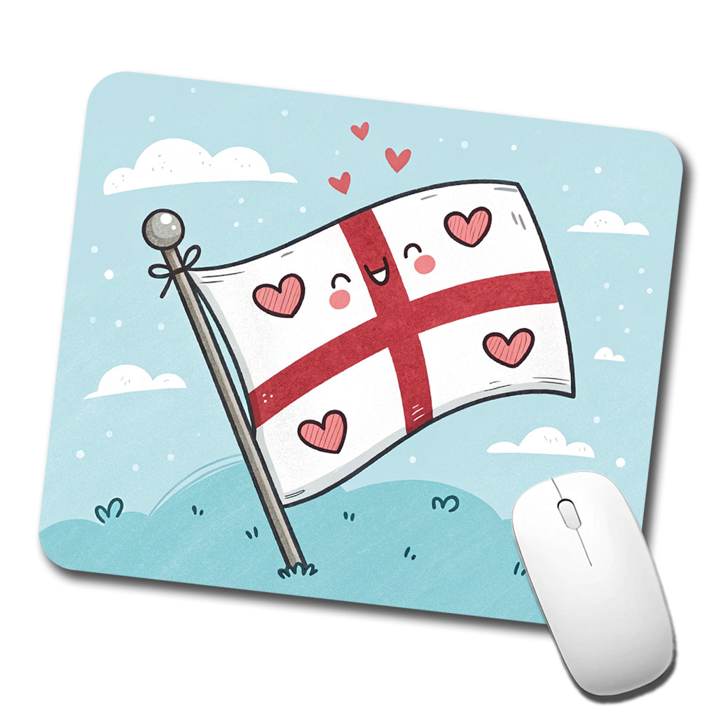 Kawaii England Flag Low Profile Mouse Pad Mat