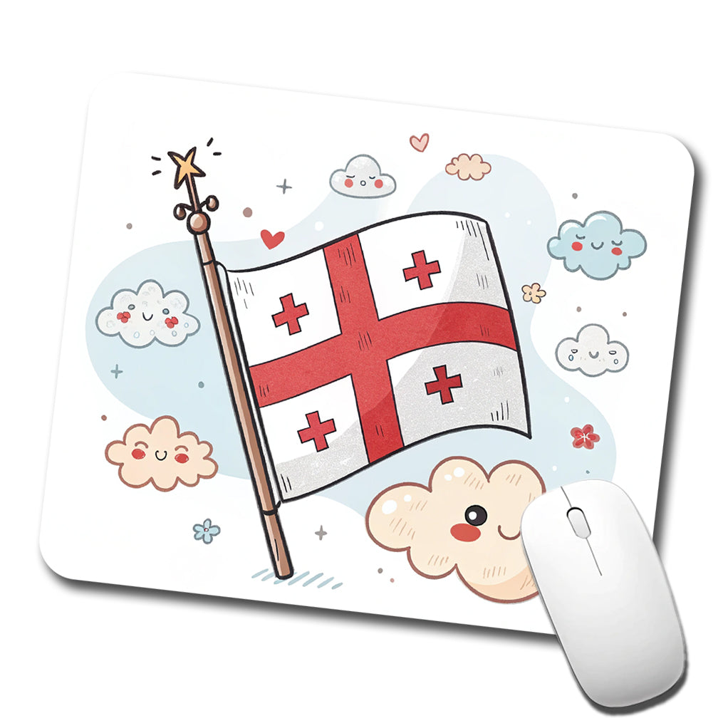 Kawaii Georgia Flag Low Profile Mouse Pad Mat