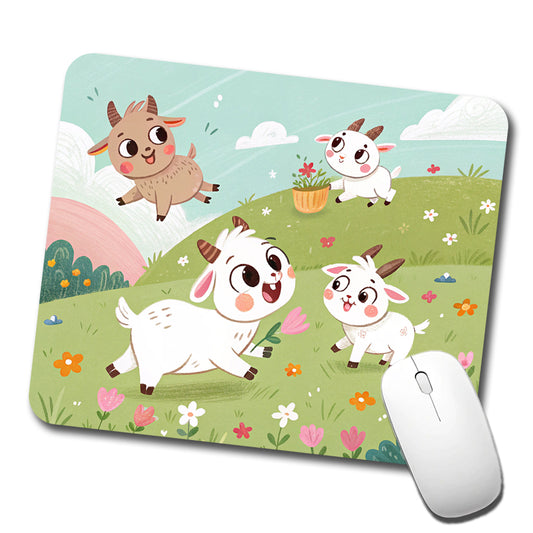 Kawaii Goats Low Profile Mouse Pad Mat