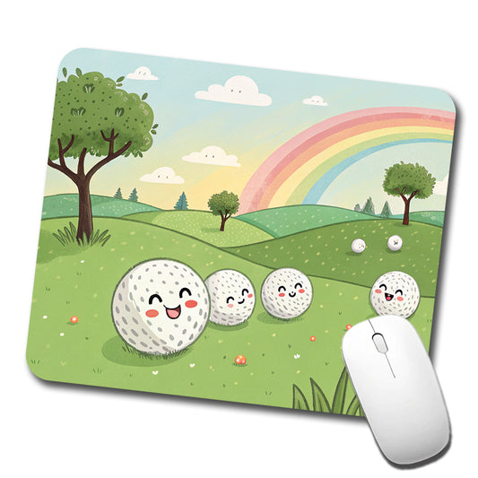 Kawaii Golf Balls Low Profile Mouse Pad Mat