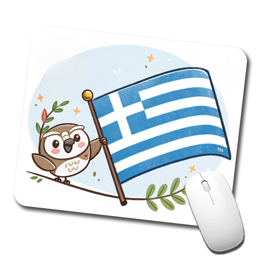 Kawaii Greece Flag Low Profile Mouse Pad Mat