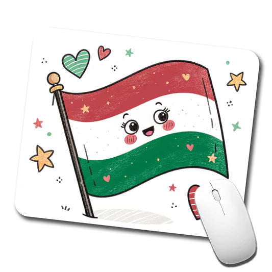 Kawaii Hungary Flag Low Profile Mouse Pad Mat