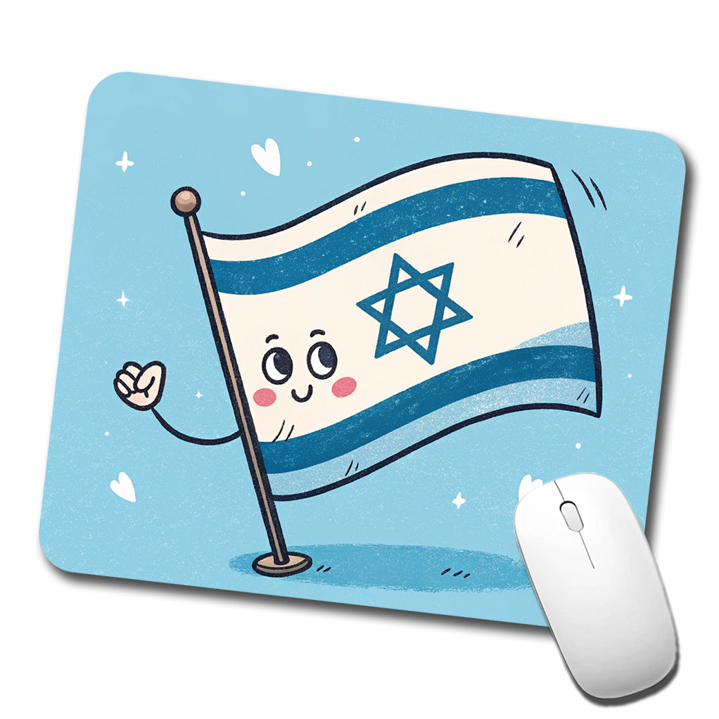 Kawaii Israel Flag Low Profile Mouse Pad Mat
