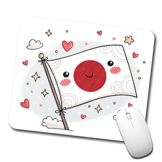 Kawaii Japan Flag Low Profile Mouse Pad Mat