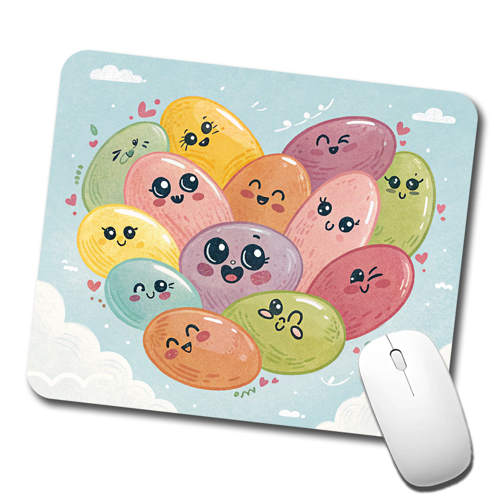 Kawaii Jelly Beans Heart Low Profile Mouse Pad Mat