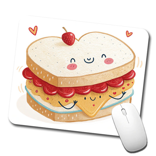 Kawaii Peanut Butter And Jelly Sandwich Low Profile Mouse Pad Mat