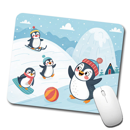 Kawaii Penguins Low Profile Mouse Pad Mat