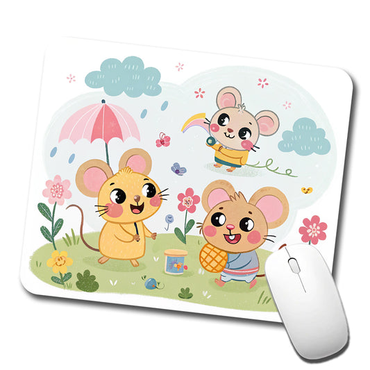 Kawaii Rats Low Profile Mouse Pad Mat