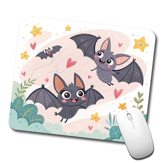 Kawaii Scattered Bats Low Profile Mouse Pad Mat