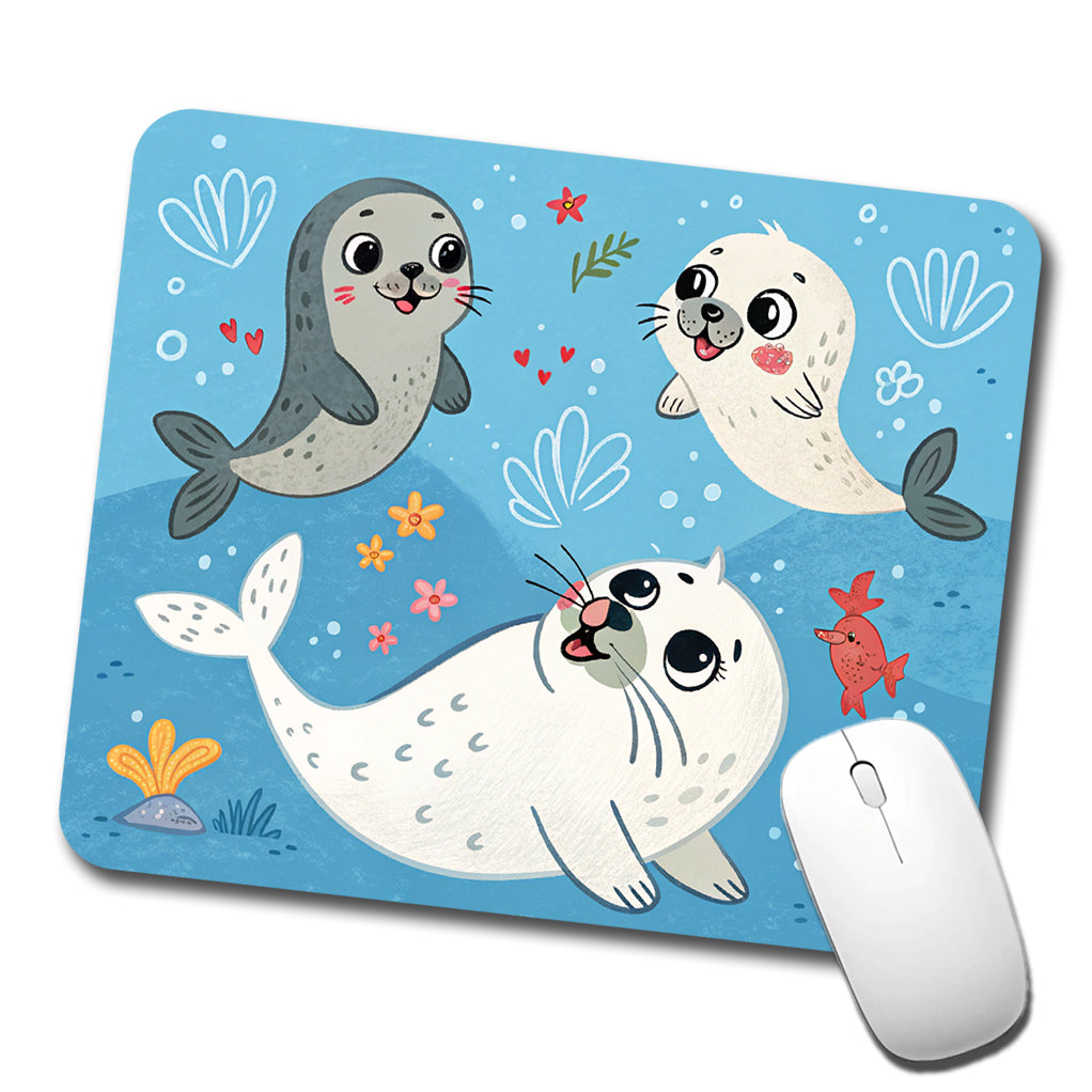 Kawaii Seals Low Profile Mouse Pad Mat