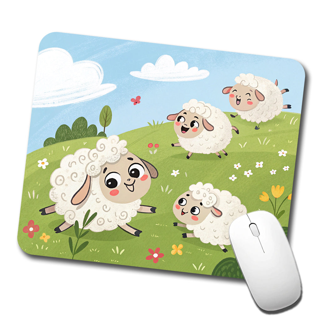 Kawaii Sheep Low Profile Mouse Pad Mat