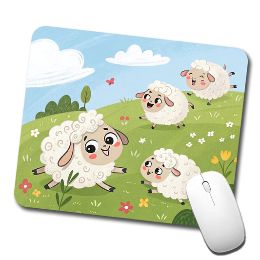Kawaii Sheep Low Profile Mouse Pad Mat