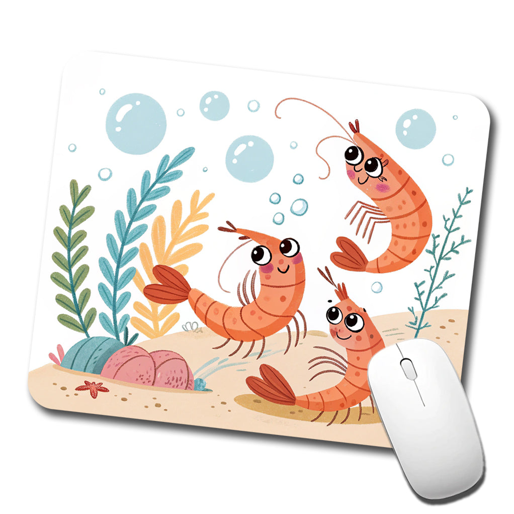 Kawaii Shrimp Low Profile Mouse Pad Mat