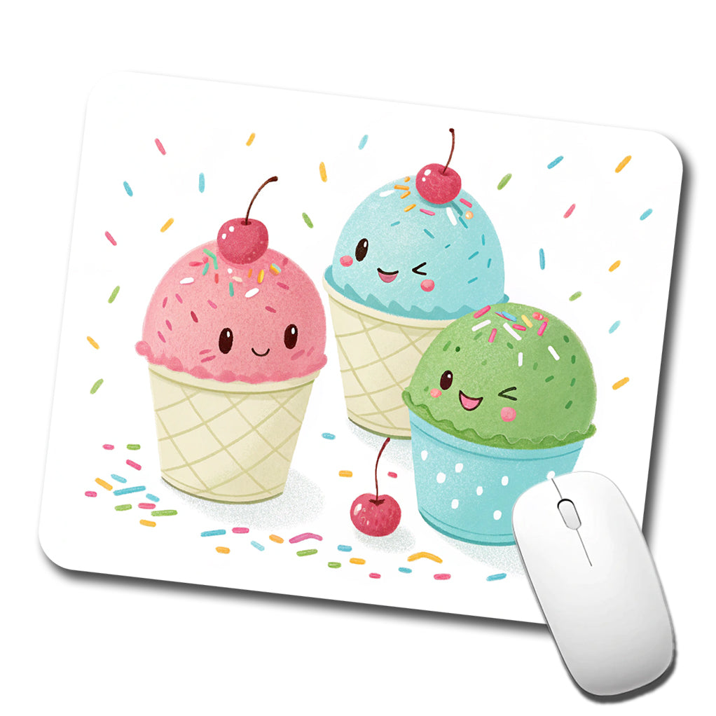 Kawaii Snowcones Low Profile Mouse Pad Mat