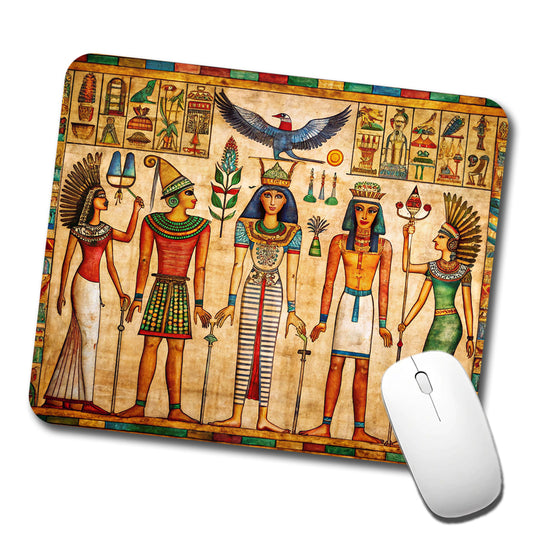 Ancient Egyptian Hieroglyphics Pharaohs Gods Low Profile Mouse Pad Mat