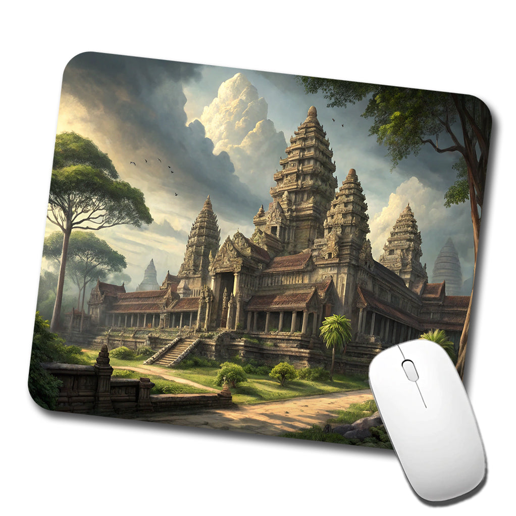 Angkor Wat Hindu Buddhist Temple Cambodia Low Profile Mouse Pad Mat
