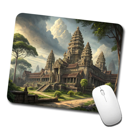 Angkor Wat Hindu Buddhist Temple Cambodia Low Profile Mouse Pad Mat