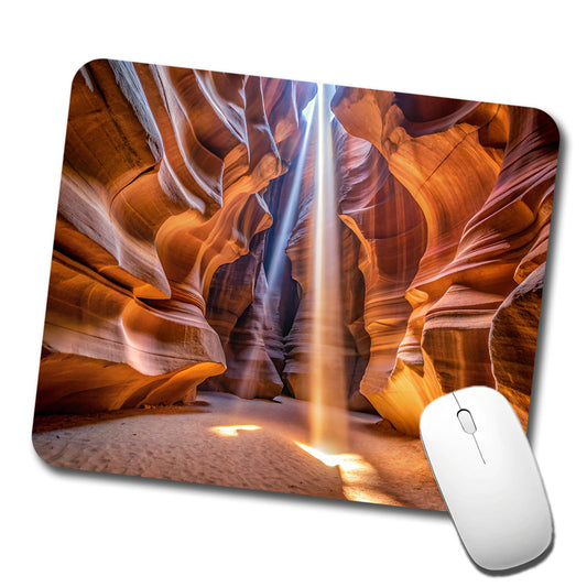 Antelope Slot Canyon Light Beams Utah Nevada Low Profile Mouse Pad Mat
