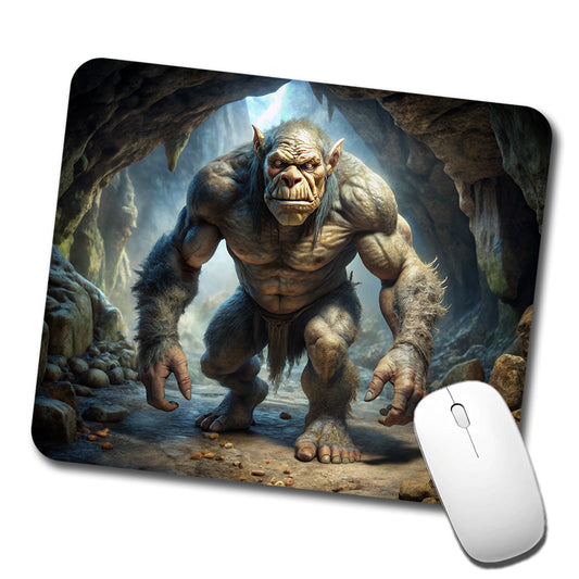 Cave Troll Fantasy Monster Low Profile Mouse Pad Mat