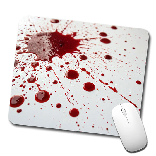 Close-Up Blood Splatters Low Profile Mouse Pad Mat