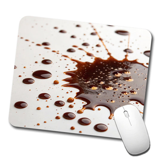Close-Up of Spilled Coffee Low Profile Mouse Pad Mat