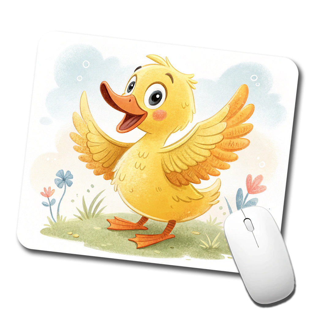 Duck Children's Illustration Style Low Profile Mouse Pad Mat