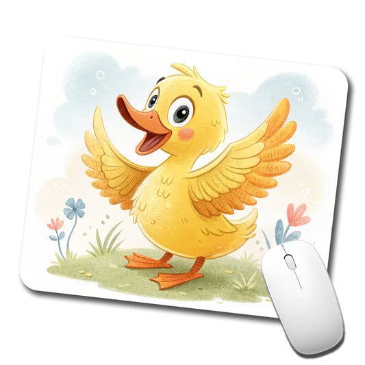 Duck Children's Illustration Style Low Profile Mouse Pad Mat
