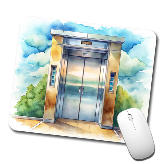 Elevator To Nowhere Watercolor Low Profile Mouse Pad Mat