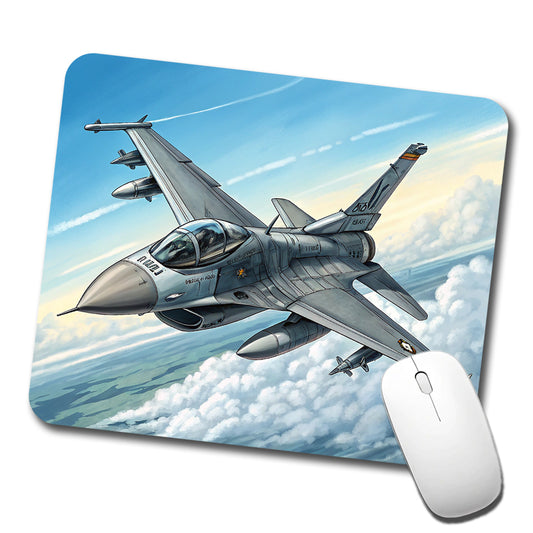 F-16 Fighting Falcon Viper US Air Force Air Superiority Fighter Plane Low Profile Mouse Pad Mat