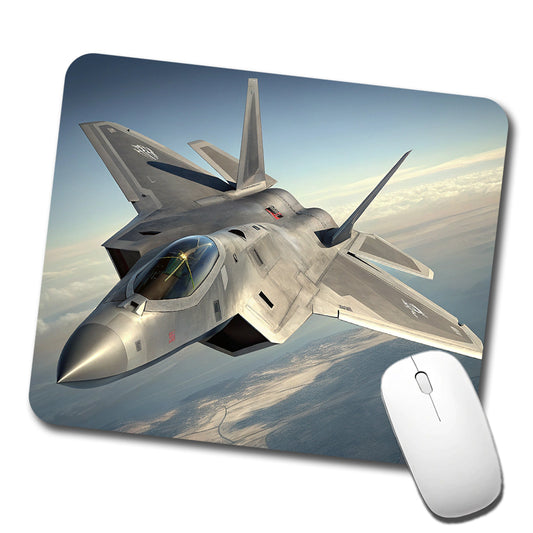 F-22 Raptor US Air Force Air Superiority Fighter Plane Low Profile Mouse Pad Mat