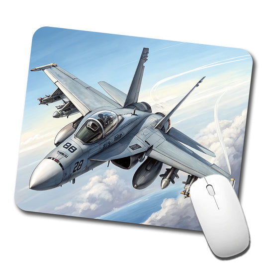FA-18 Hornet US Navy Multirole Fighter Plane Low Profile Mouse Pad Mat