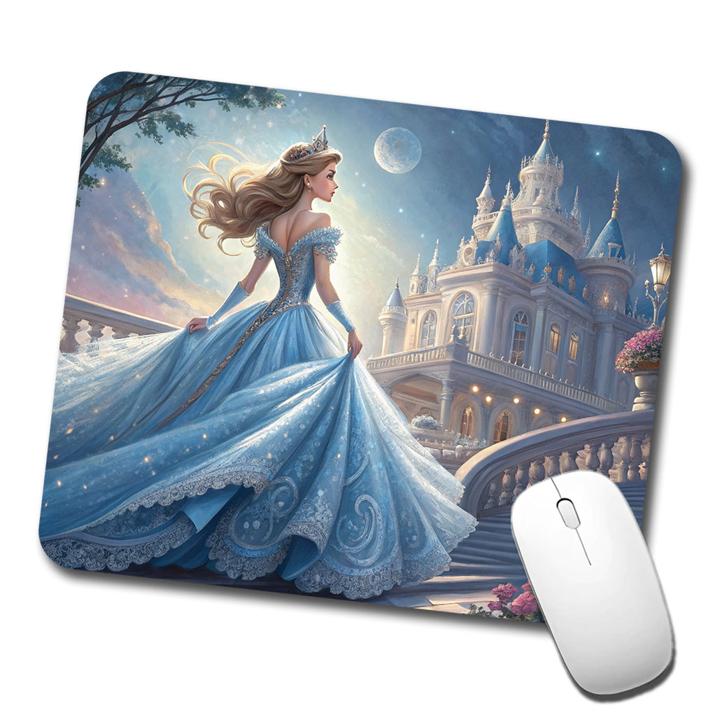 Fairy Tale Princess In Ball Gown Low Profile Mouse Pad Mat