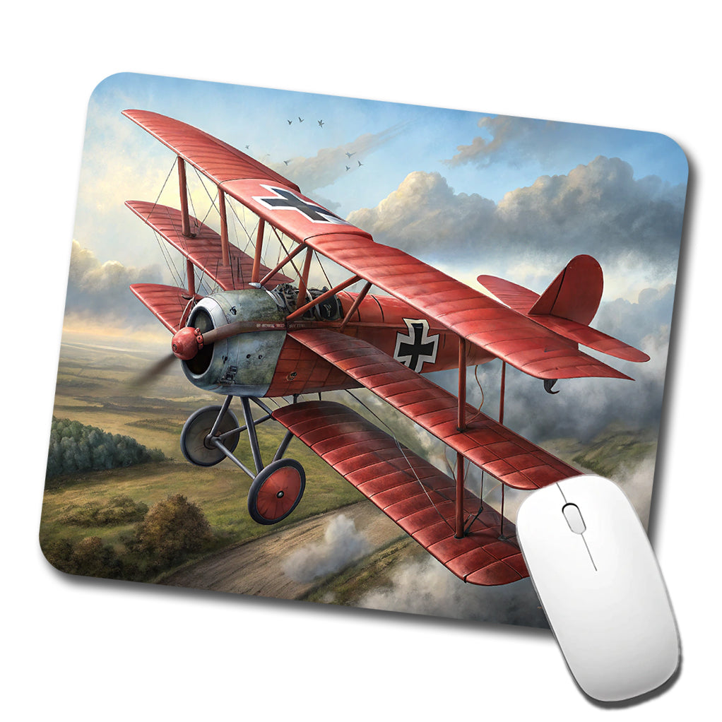 Fokker Dr.I Triplane WWI German Fighter Plane Low Profile Mouse Pad Mat