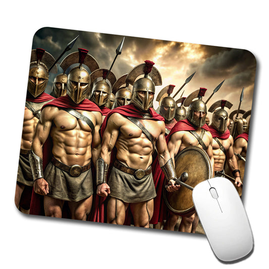 Greek Warriors from Sparta Spartans Low Profile Mouse Pad Mat
