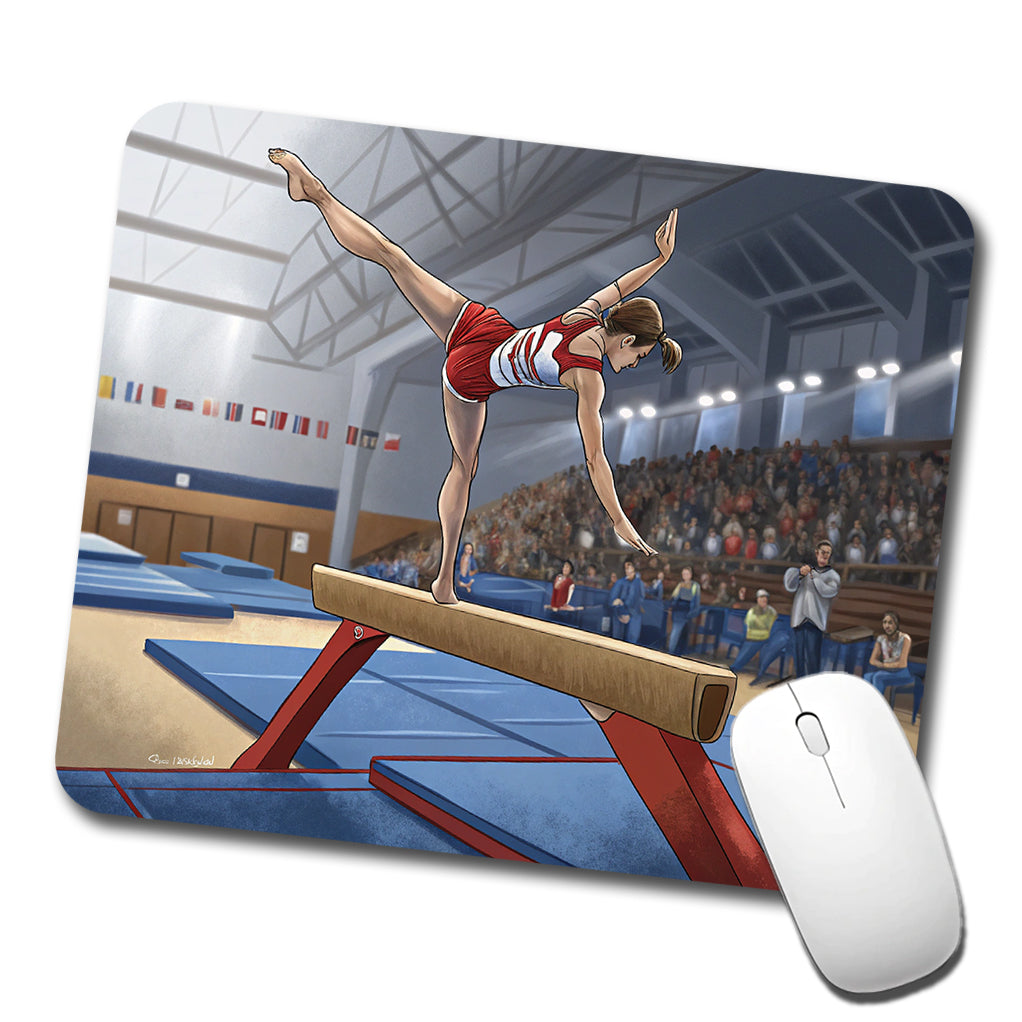 Gymnastics Balance Beam Low Profile Mouse Pad Mat