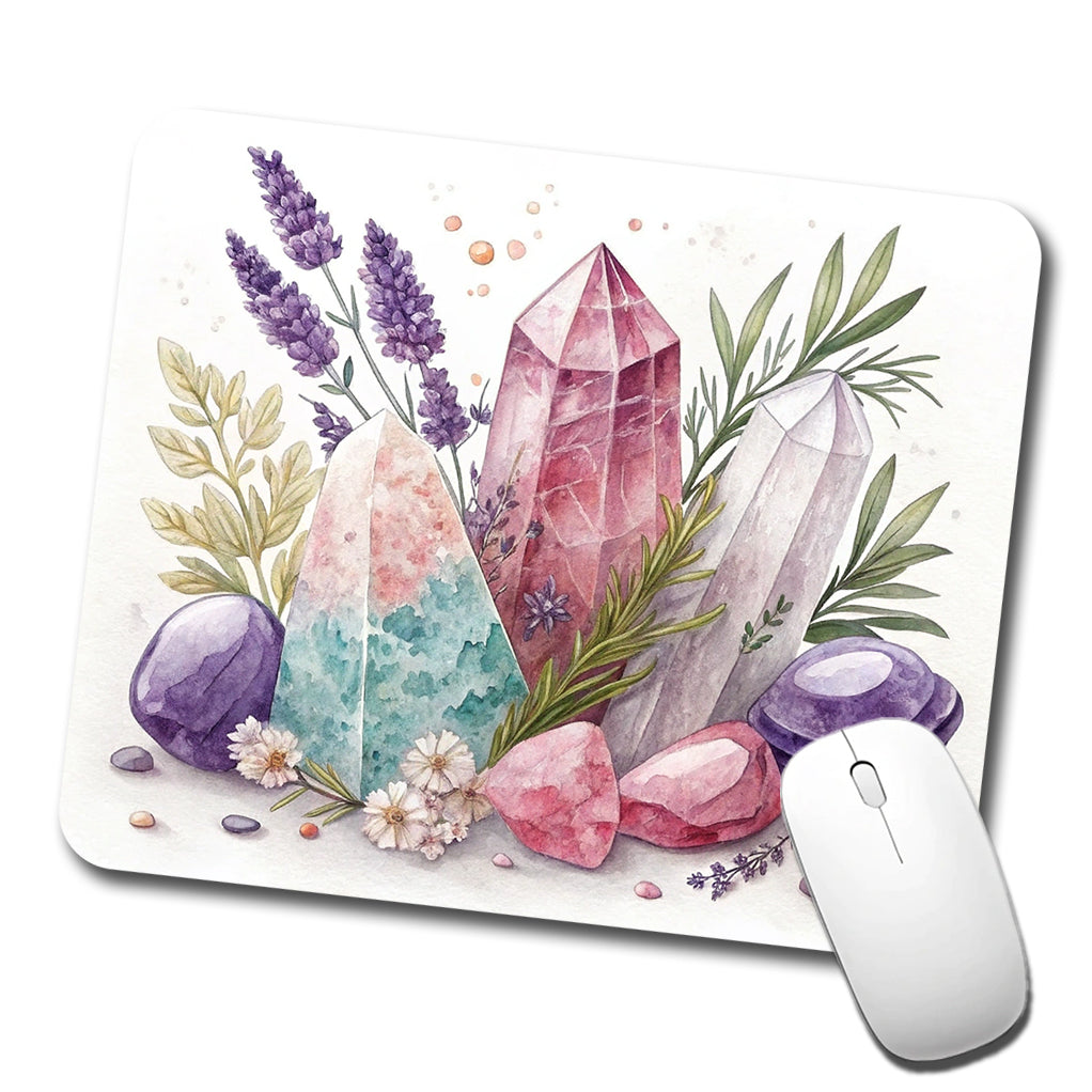 Healing Crystals and Herbs Low Profile Mouse Pad Mat