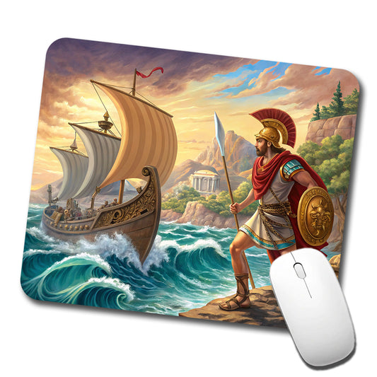 Homer's Iliad And The Odyssey Trojan War Low Profile Mouse Pad Mat
