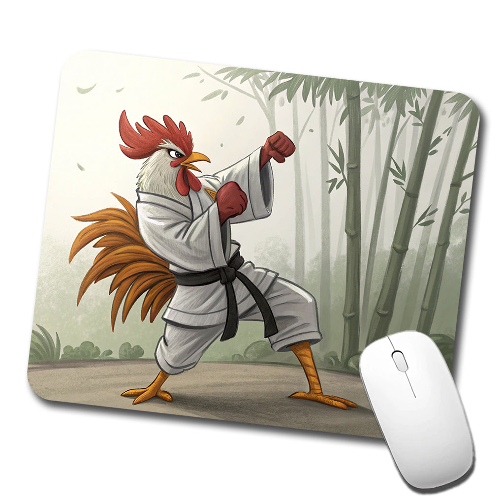 Kung Fu Karate Martial Arts Rooster Low Profile Mouse Pad Mat