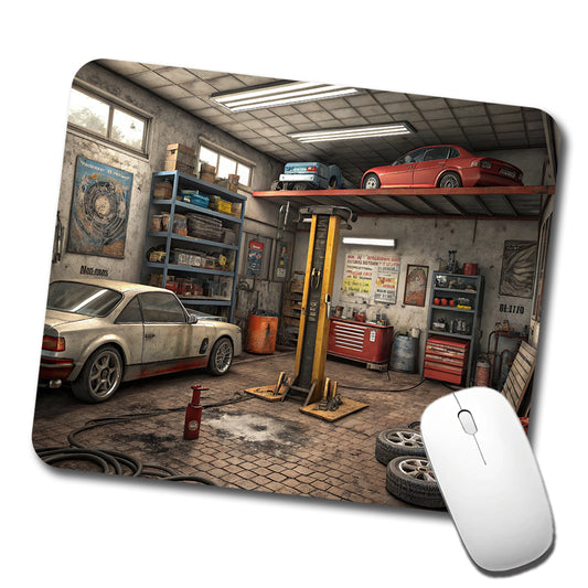 Mechanic Auto Garage Shop Low Profile Mouse Pad Mat