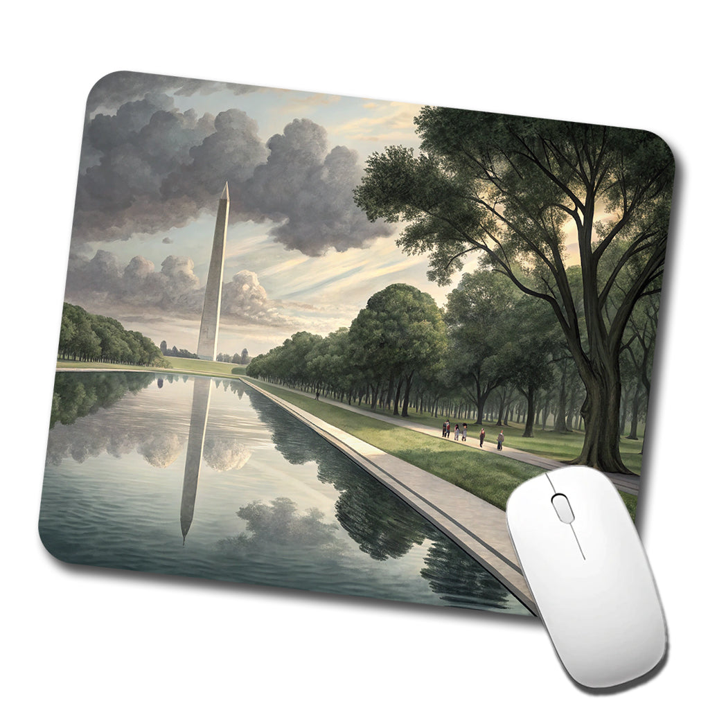 National Mall Reflecting Pool In Washington DC Low Profile Mouse Pad Mat