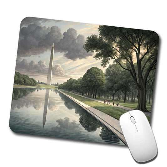 National Mall Reflecting Pool In Washington DC Low Profile Mouse Pad Mat